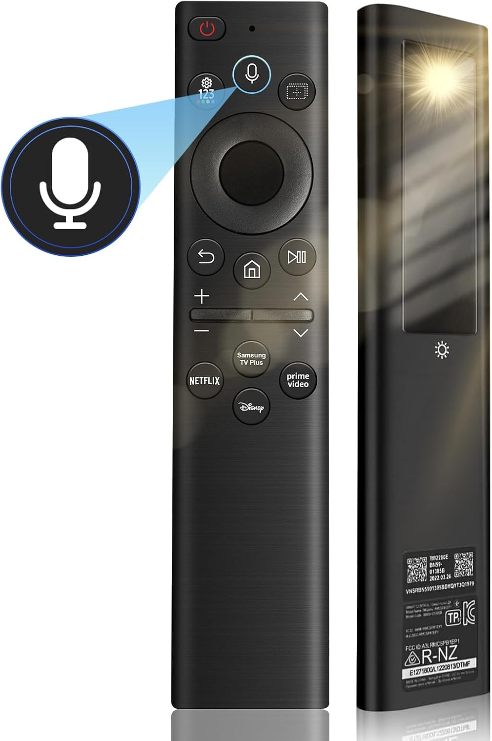 Solar Voice Remote for Samsung TVs - 4 Shortcuts, Qzanyee Life