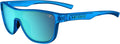 Sizzle Smoke Lens Sport Sunglasses - Sky Blue Mirror