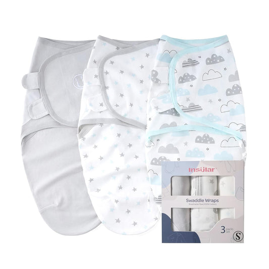 Soft Cotton Baby Swaddle Trio Set
