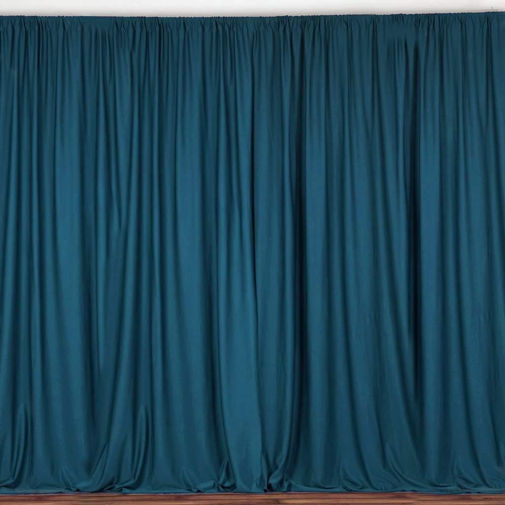 100% Polyester Dark Teal Window Curtain for Elegant Backdrops