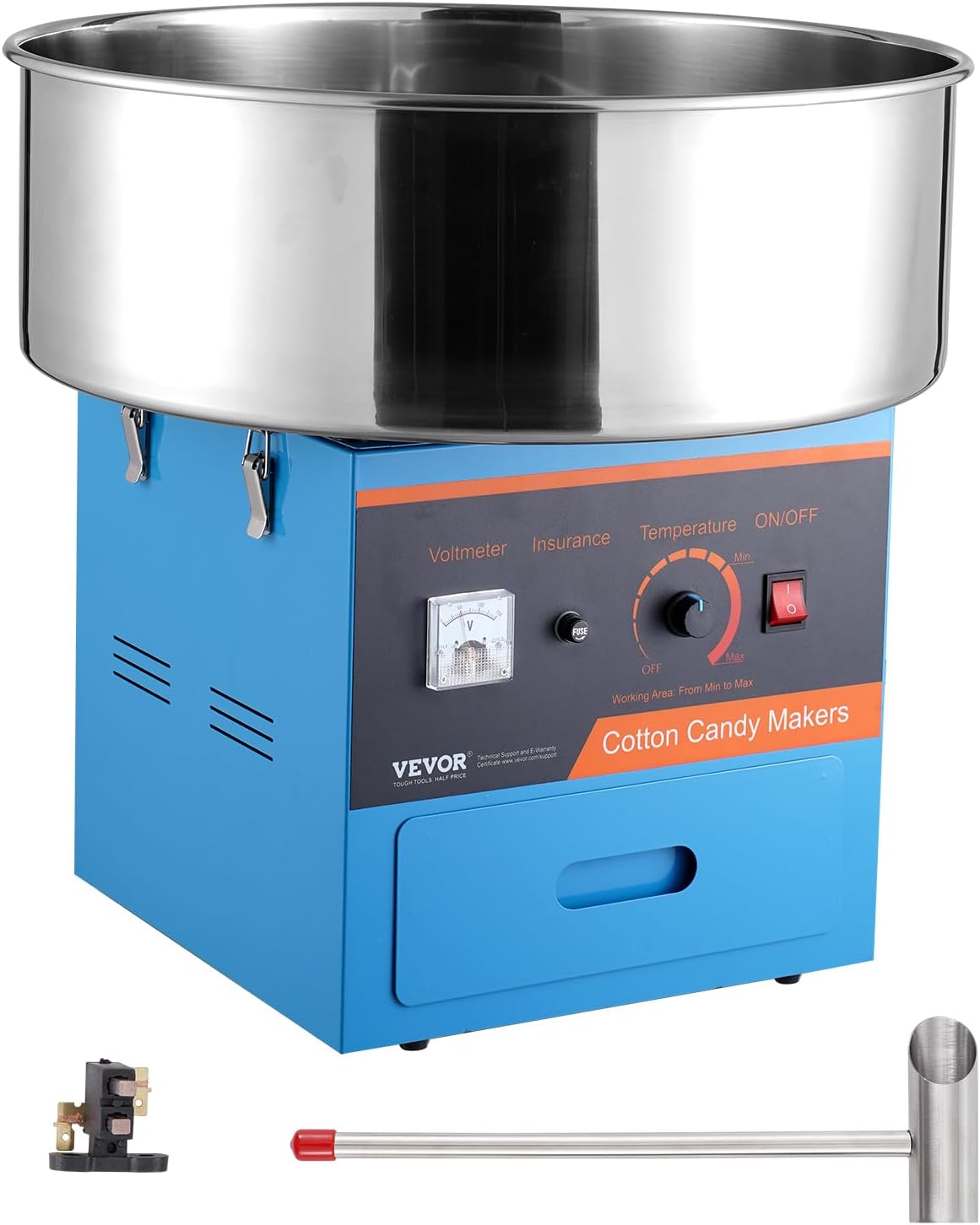VEVOR Electric Cotton Candy Machine for Home and Parties