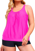 Plus Size Tankini Swimsuits for Women with Swim Shorts