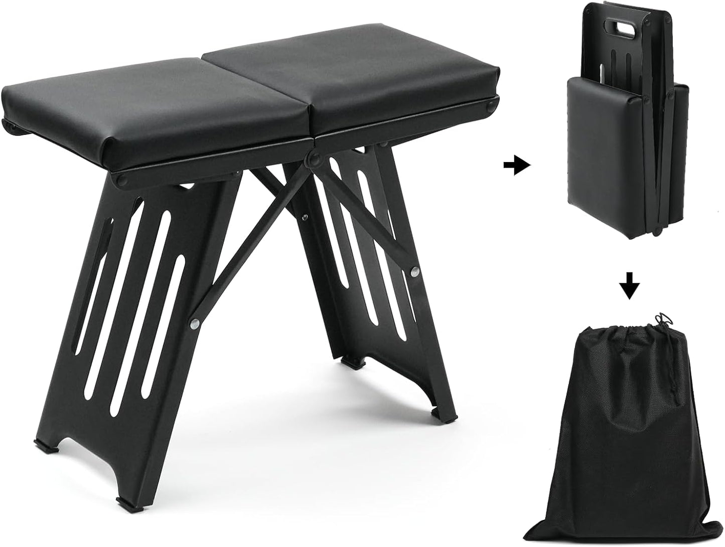 Heavy Duty Portable Folding Stool for Adults - Vathery