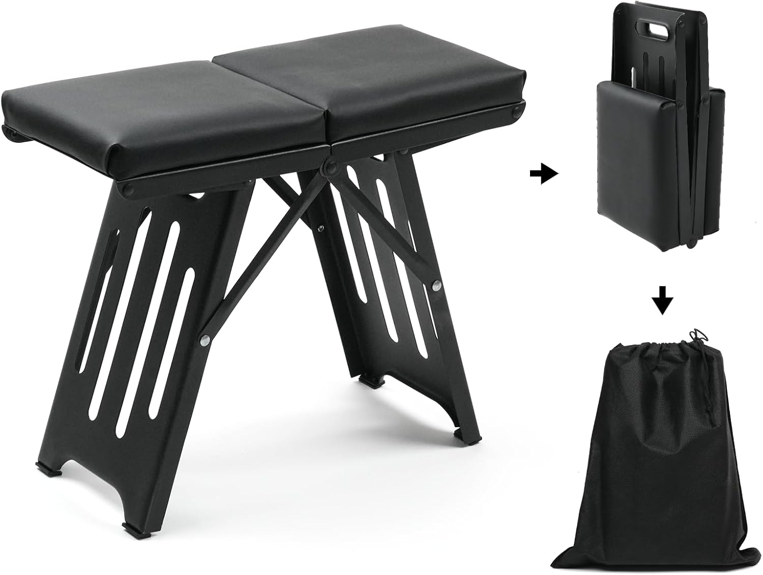 Heavy Duty Portable Folding Stool for Adults - Vathery