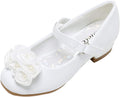 Stylish White Mary Jane Low Heels for Girls by Stelle