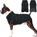 Waterproof Dog Jacket with Built-In Harness - Black M
