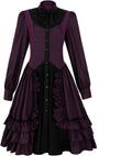 Gothic Lolita Victorian Dress with Ruffles and Bows for Women