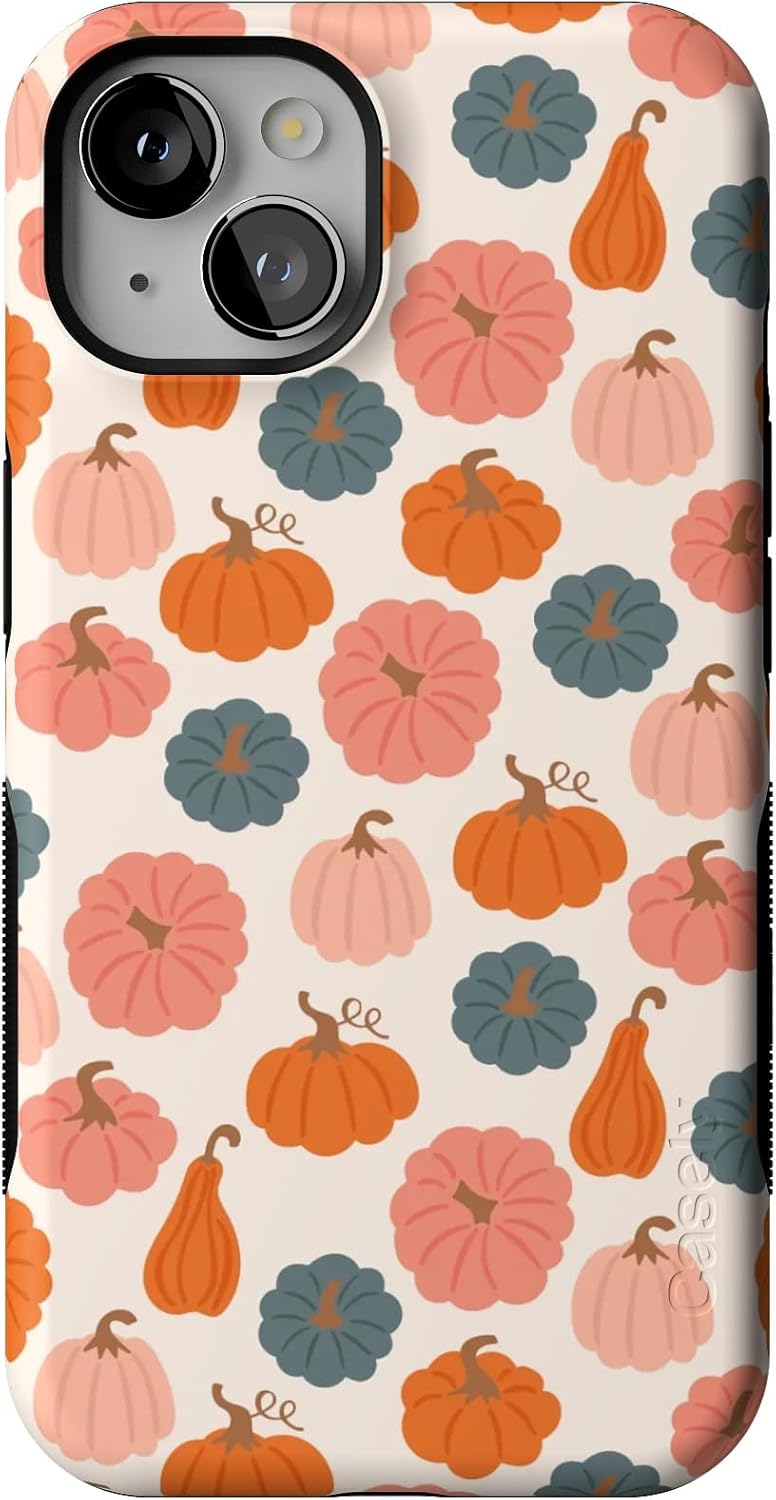 Bold Protective iPhone 13 Case with Pumpkin Patch Design