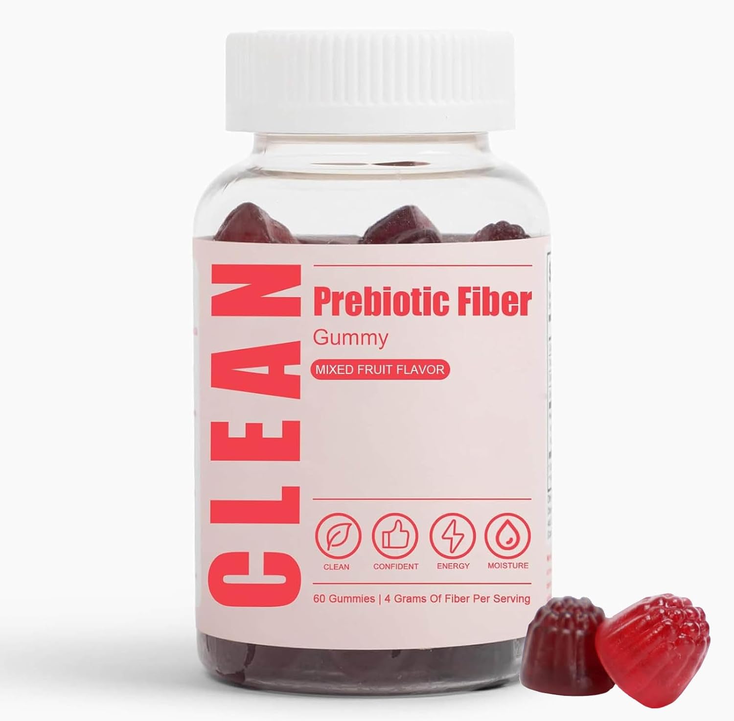 Clean Fiber Gummies for Men - Prebiotic Digestive Health Support