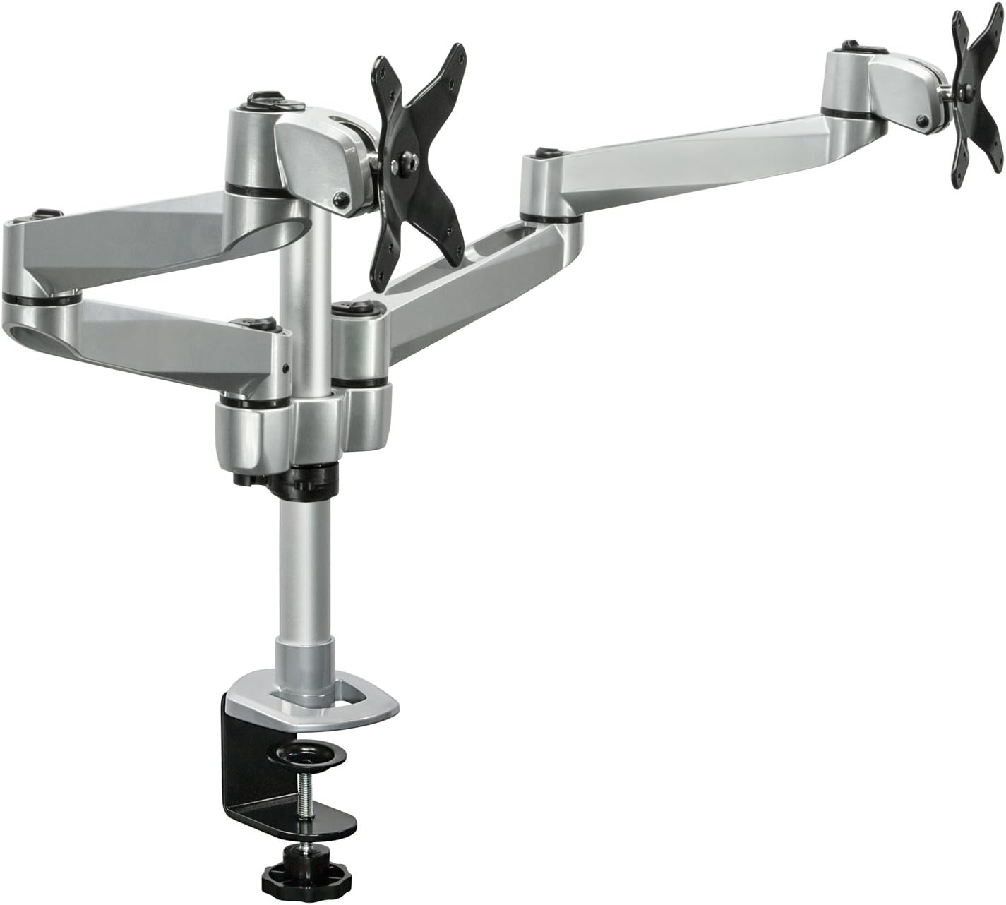 Dual Monitor Desk Mount with Full Motion Swivel Arms for Ergonomics