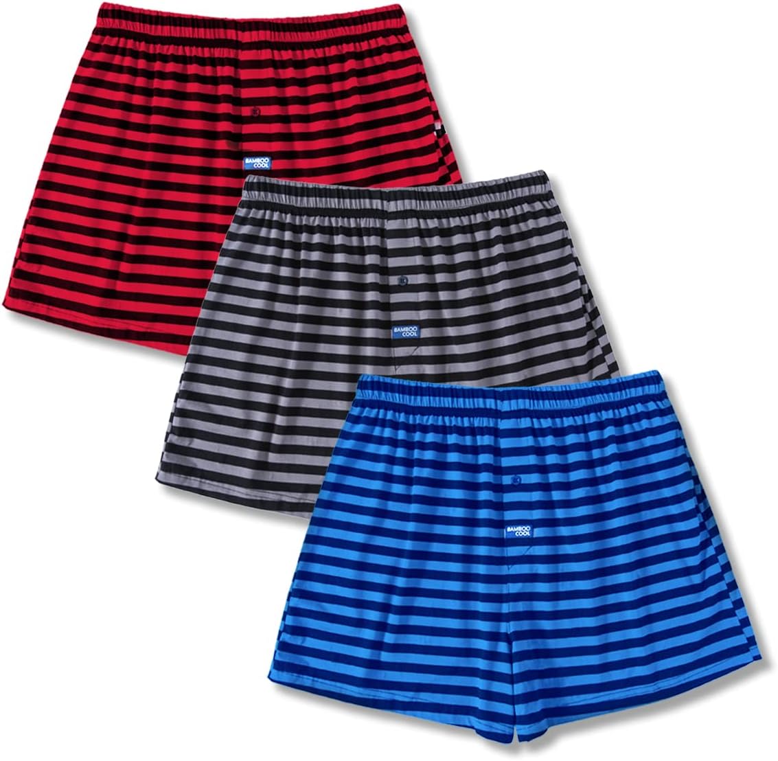 Bamboo Cool Men's Boxer Shorts 3-Pack for Ultimate Comfort