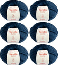 Softy Yarn Bulky Weight 6-Pack Deep Sea - Merino Wool, Ultra-Soft