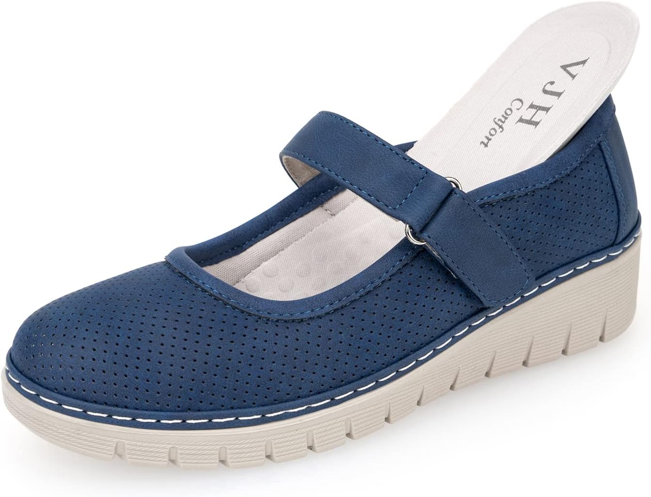 VJH confort Women s Mary Jane Flats for All-Day Comfort