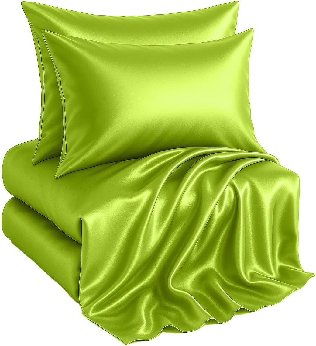 Casa Platino Satin Bed Sheets Set King Size for Ultimate Comfort