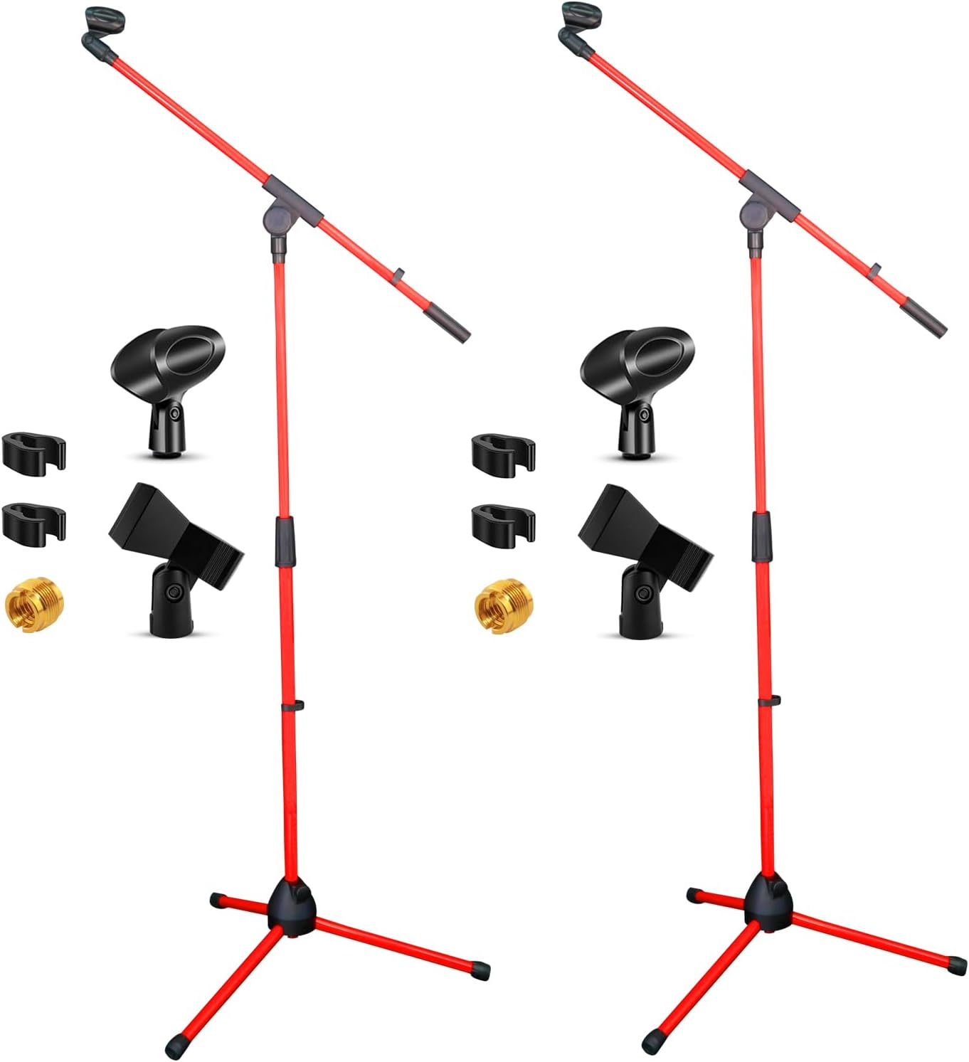 5 Core Tripod Mic Stand Pair - Adjustable Height 18-72 in
