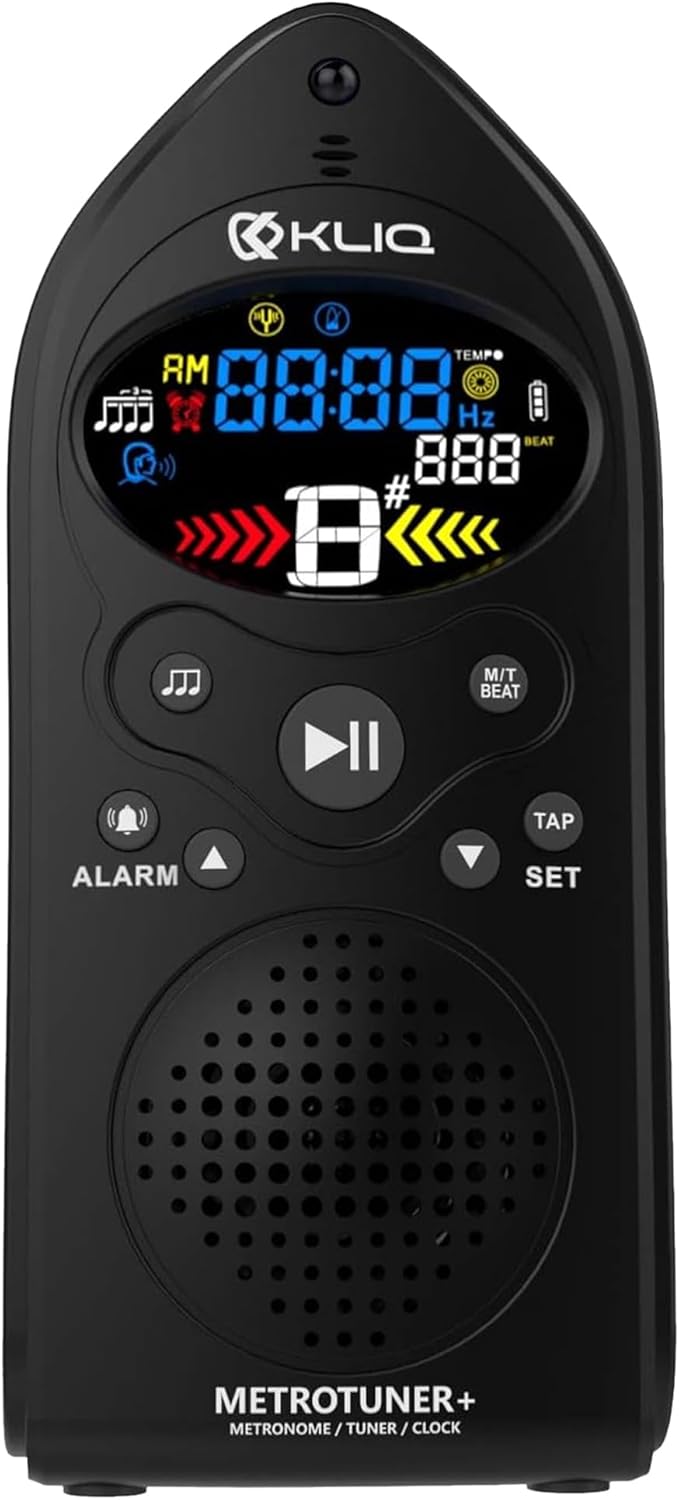 KLIQ MetroTune+ 3-in-1 USB Rechargeable Metronome Tuner Clock