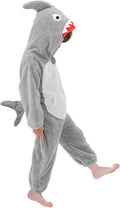 Boys' Girls' Dinosaur Shark Flannel Jumpsuit Costume - Soft Warm