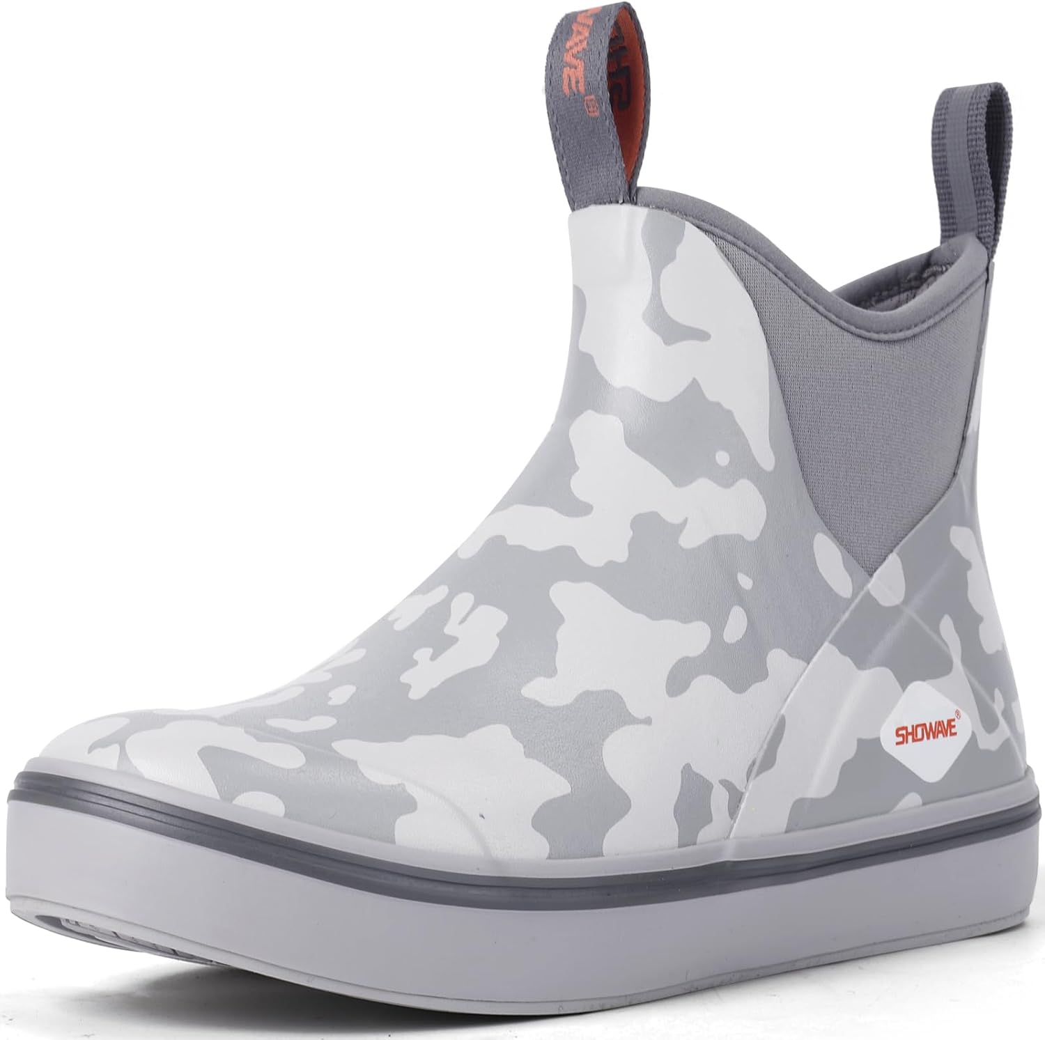 Showave Men's Waterproof Ankle Rubber Deck Boots for Fishing