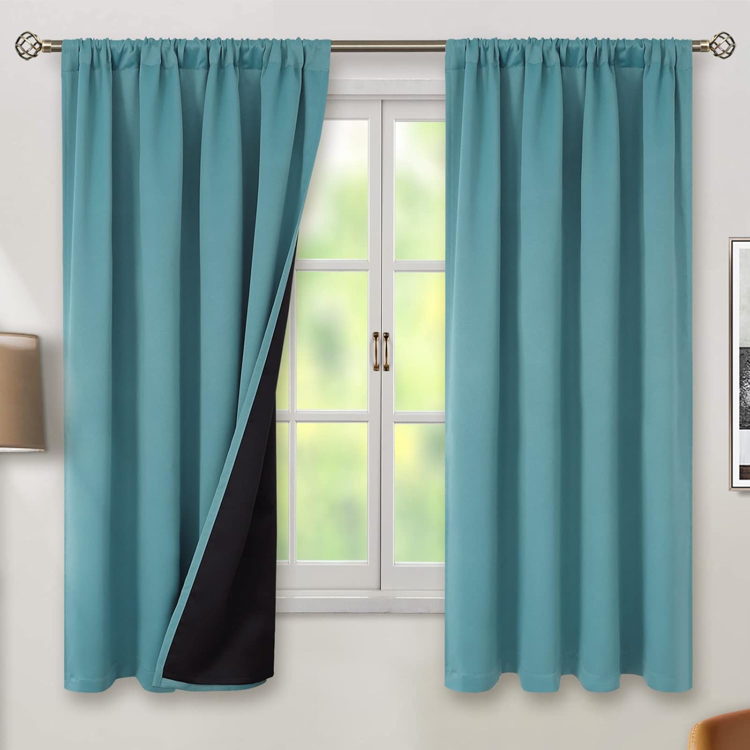 BGment Thermal Insulated Blackout Curtains for Bedroom 52x63