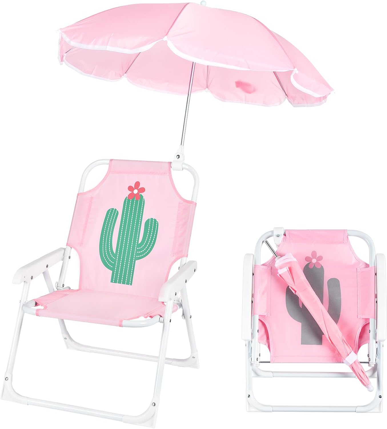 PLULON Kids Beach Chair with Umbrella - Summer Shade for Little Ones