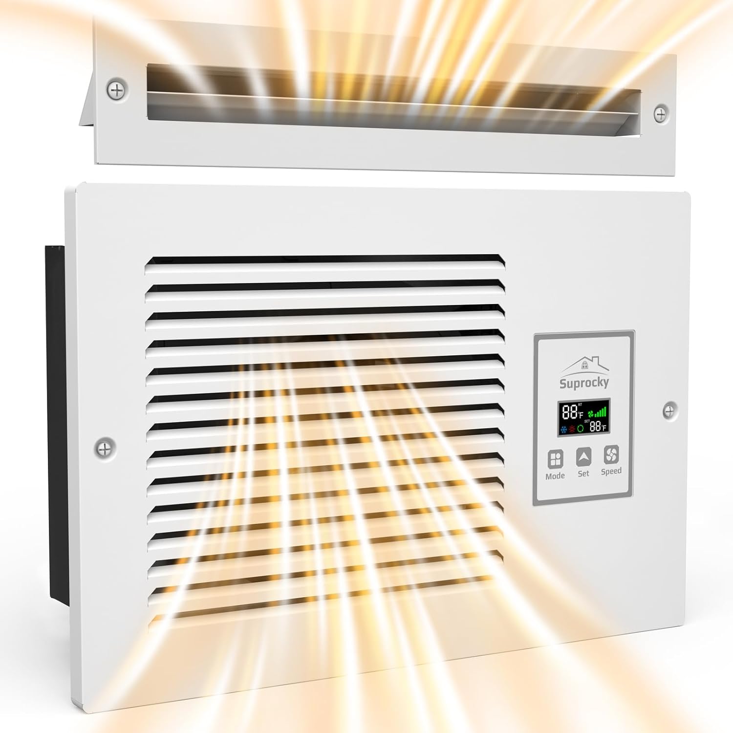 Intelligent Air Exchange Fan, Hardwired, 3-Speed, Temp Sensor, 200CFM