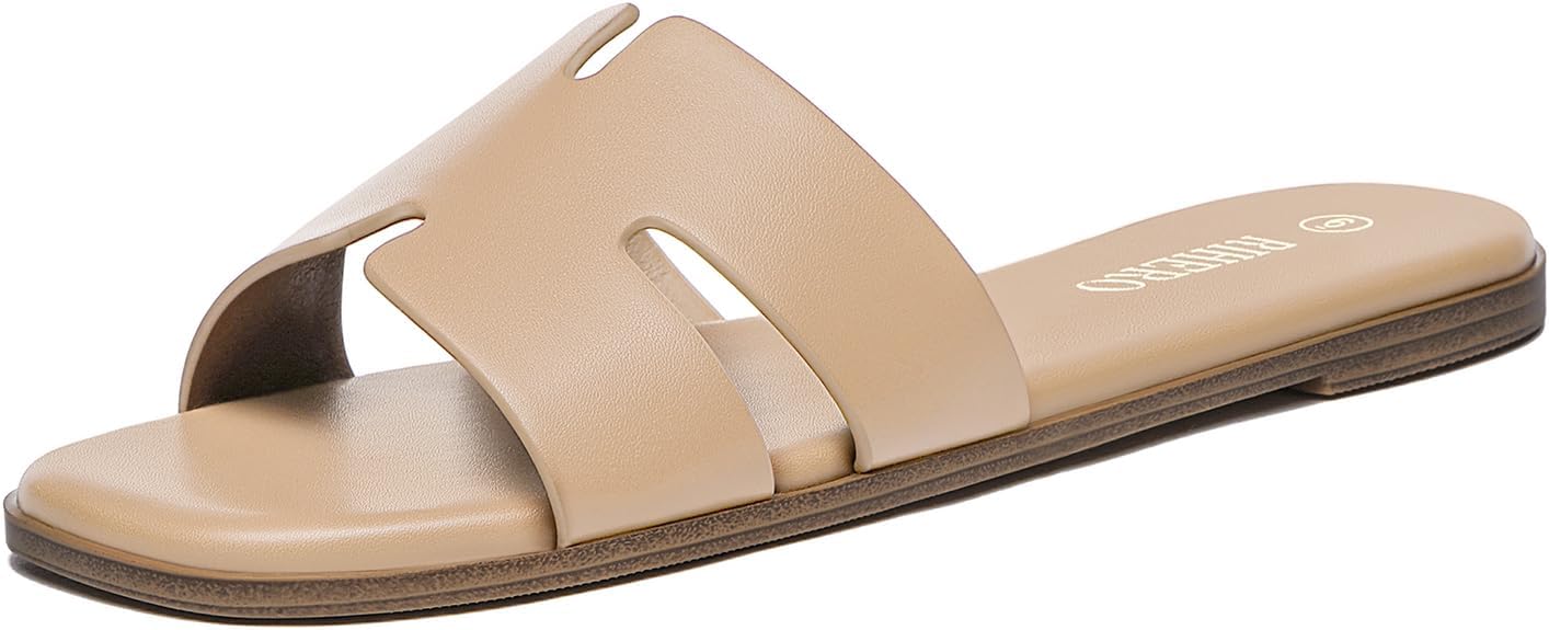 Rihero Women's Dressy Flat Sandals for Comfortable Summer Wear