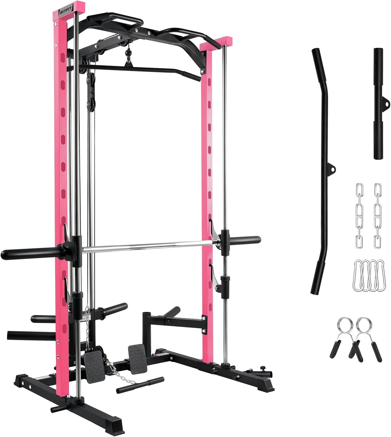 RitFit Smith Machine Power Rack with LAT-Pull Down System Review
