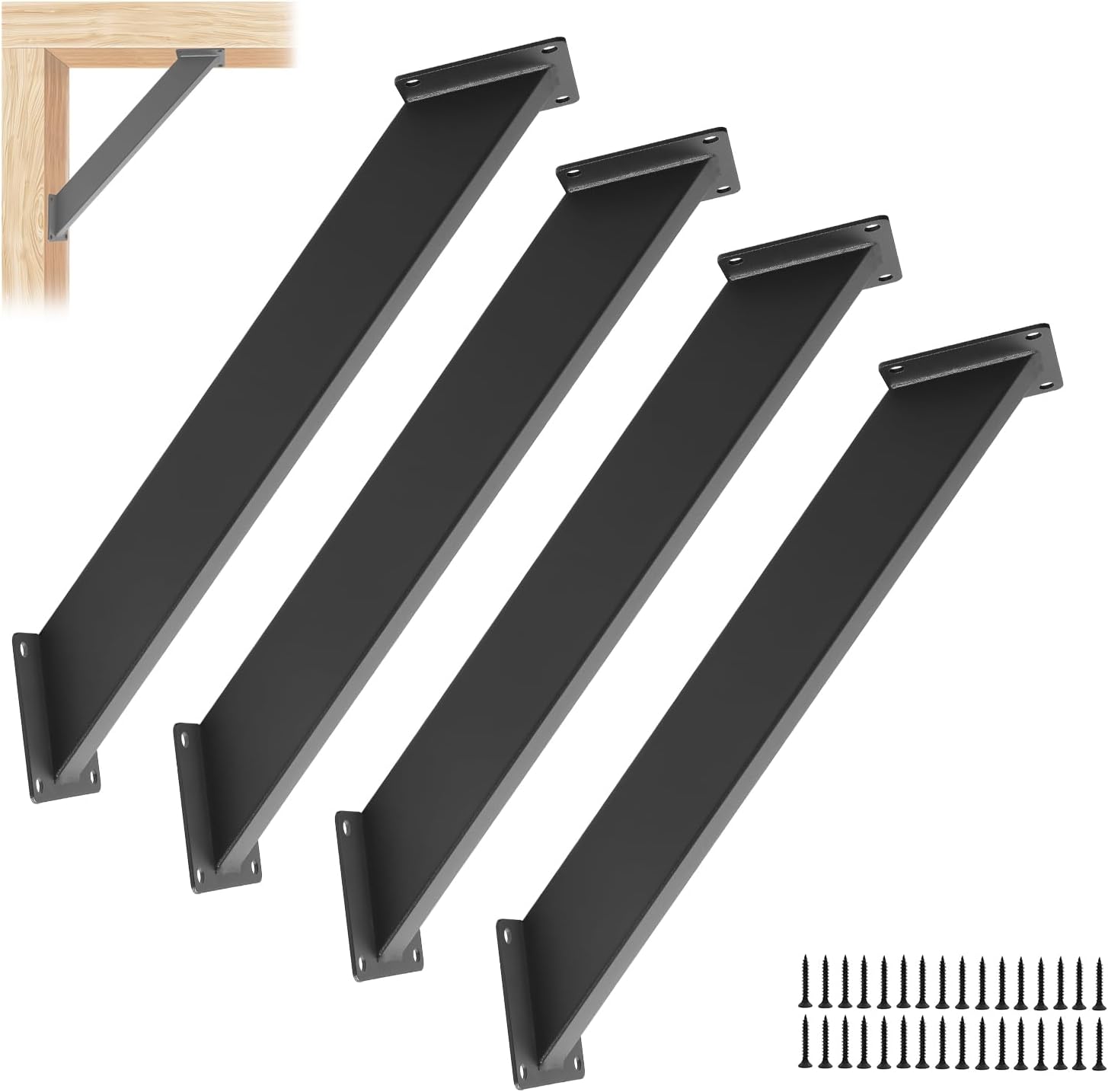 4 Pcs 45 Degree Angle Support Brackets for Wooden Structures