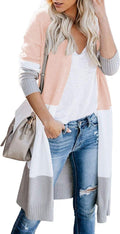 CARDYDONY Women's Long Cardigan Open Front Knit - Lightweight Layering