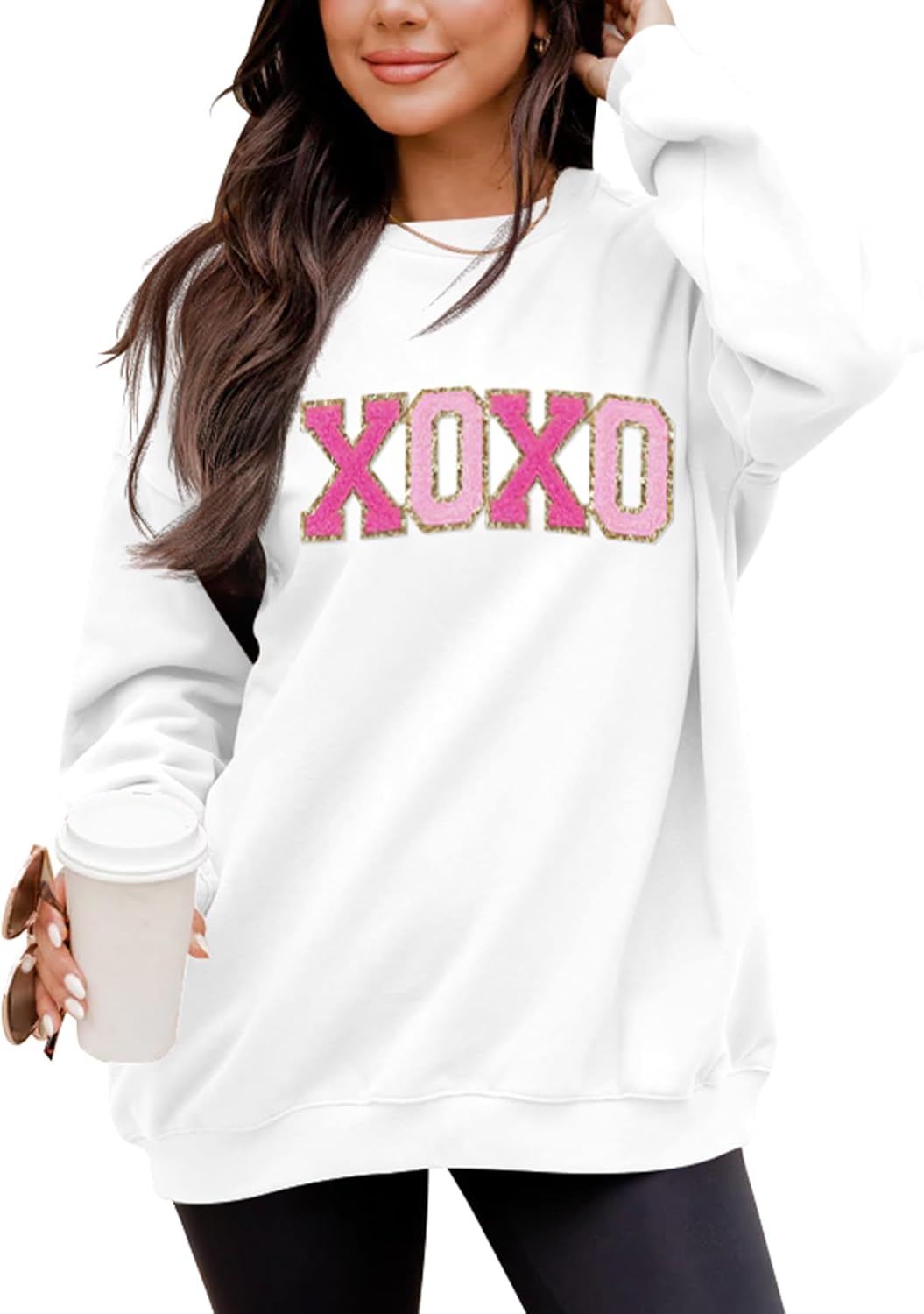 LETSEE Christmas Sweatshirts for Women Santa Claus Graphic Top