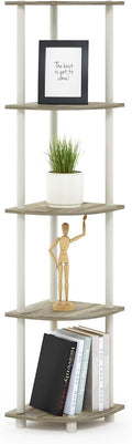 Furinno TURN-N-TUBE Corner Shelf - 5-Tier Space-Saving Design