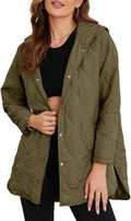 EVALESS Long Quilted Jacket for Women 2025 - Lightweight Warm Coat etc