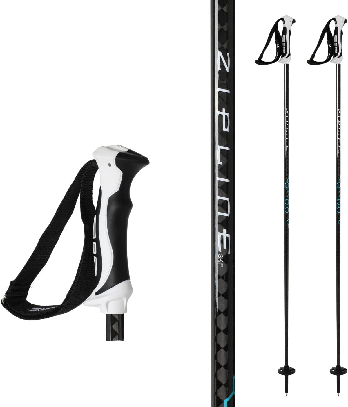 Zipline HEX 16.0 Carbon Ski Poles: Lightweight All-Mountain MVP
