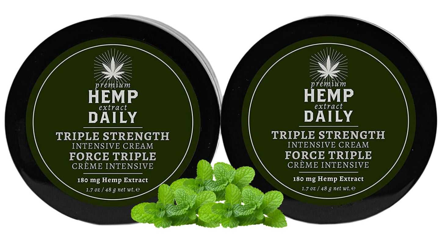 Premium Hemp Daily Triple Intensive Cream for Muscle Relief