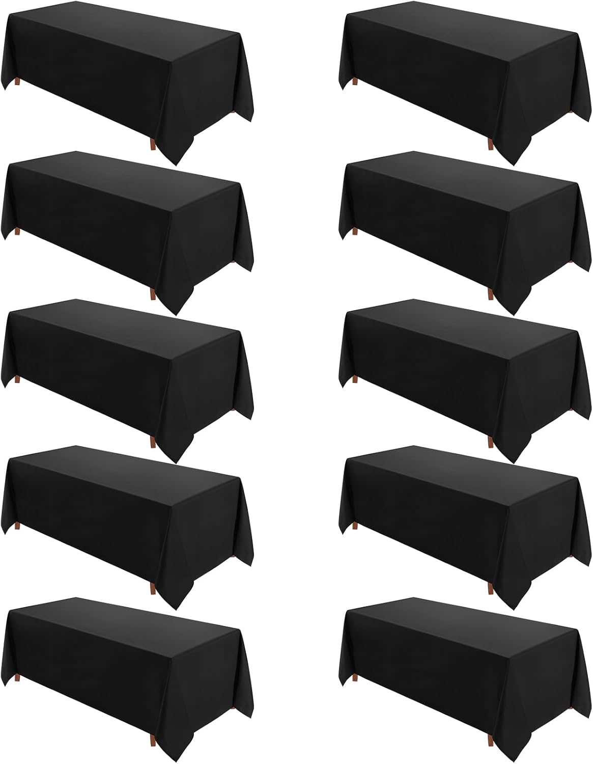 VidaFete 10 Pack Black Table Cloths for Dining and Events