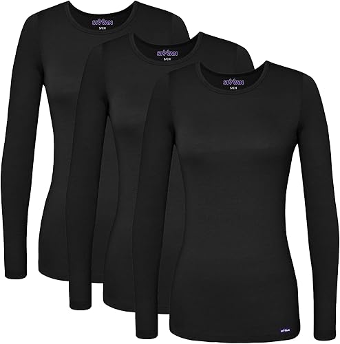 Sivvan Scrubs for Women - Long Sleeve Comfort Underscrub Tee Set