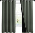 Dark Mallard Blackout Lined Curtains 55in x 68in (Pair) - True