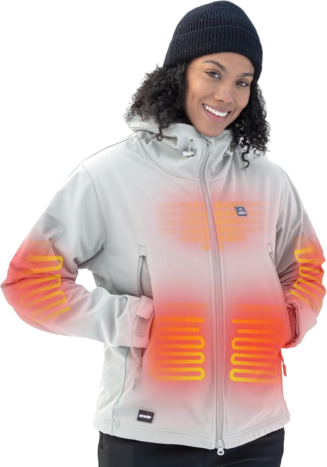 DEWBU Heated Jacket for Women with 12V Battery Pack Features