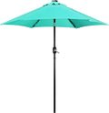 7.5FT Solar Patio Umbrella with LED Lights - Tilt & Crank Shade