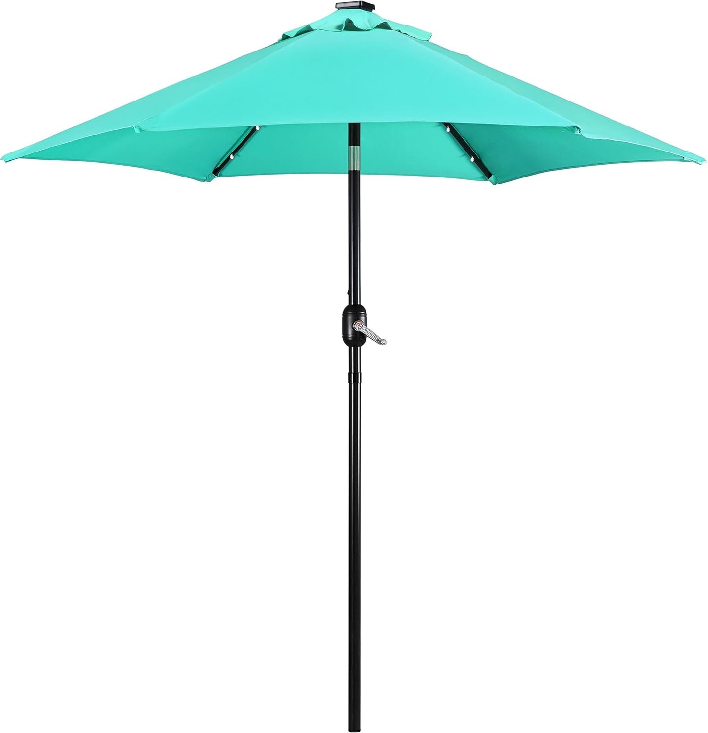 7.5FT Solar Powered Patio Umbrella with LED Lights for Shade