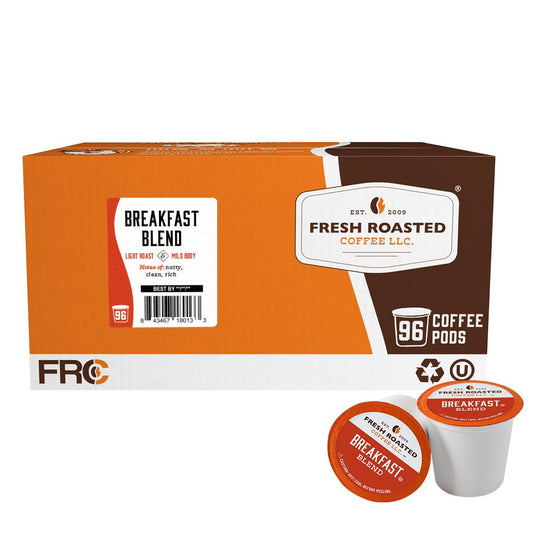 Fresh Roasted Coffee Breakfast Blend Light Roast Pods for K Cups