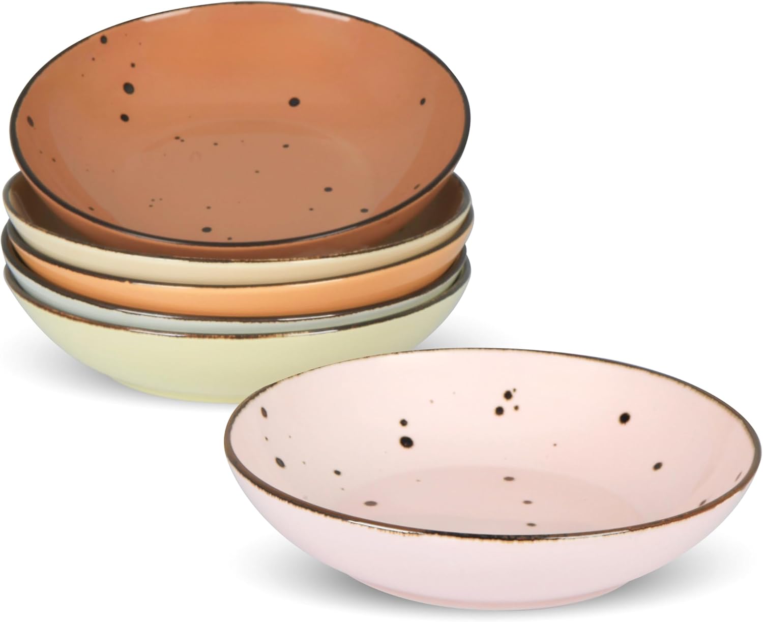 Esfour 8 Inch Porcelain Pasta Bowls Set of 6 for All Occasions
