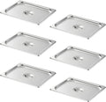 HECMAC 6-Pack 1/2 Size Hotel Pan Cover - Durable Stainless Steel