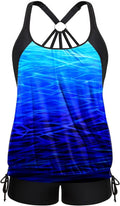 Slimming two piece tankini swimsuits for women by Holipick