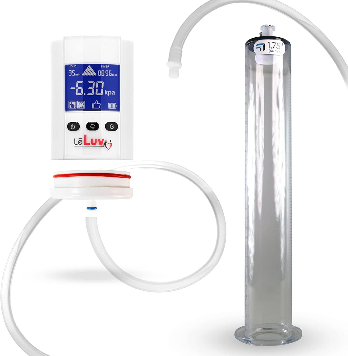 LeLuv White iPump Smart LCD Head with Adapter for Comfort