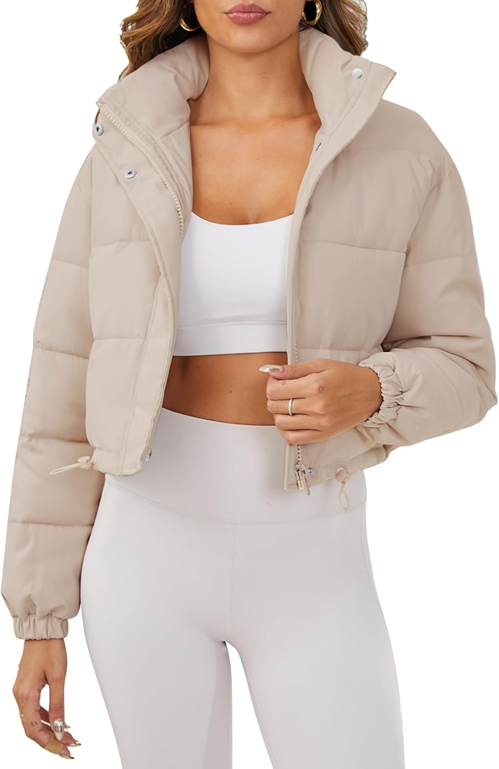 Women's Cropped Puffer Jacket for Stylish Winter Warmth