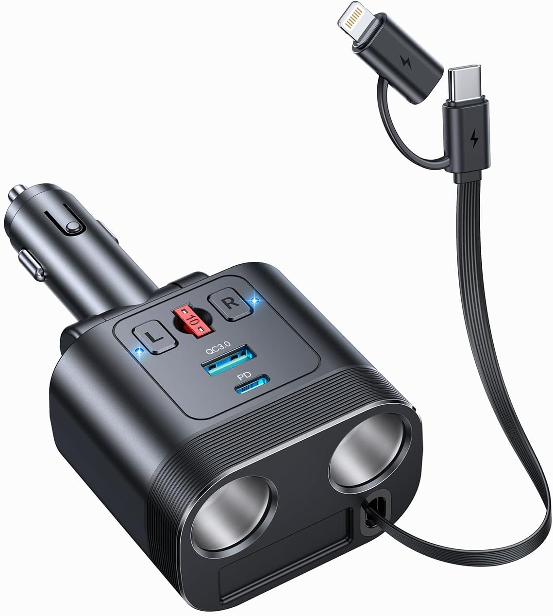 JOYROOM 5-in-1 Fast Car Charger - Power & Convenience