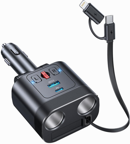 JOYROOM 5-in-1 Fast Car Charger - Power & Convenience