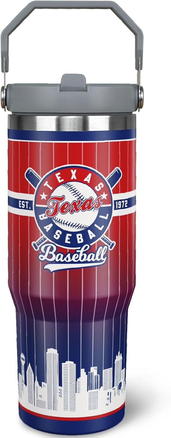 30oz Texas Tumbler with Handle and Straw for All Occasions