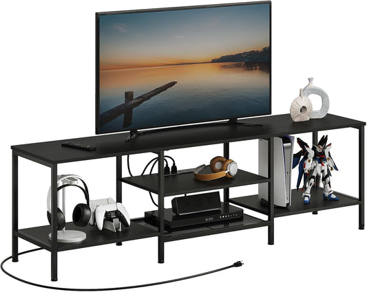 HOOBRO TV Stand with Power Outlets for TVs up to 75 Inches